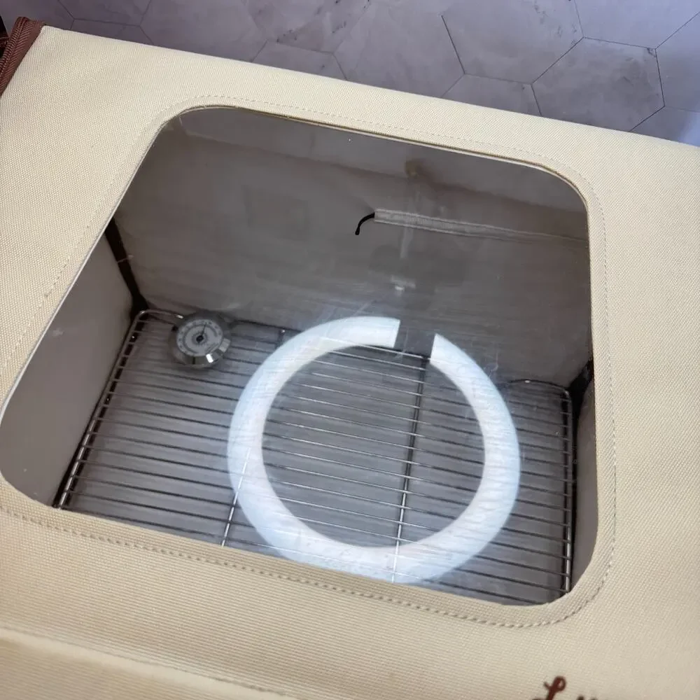 Folding Bread Proofing Box 50-113℉ 48H Timer Dough Proofer Metal Rack GIYUDOT