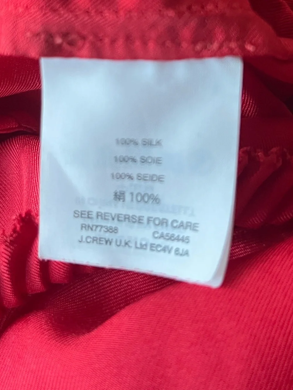 J. Crew vibrant red