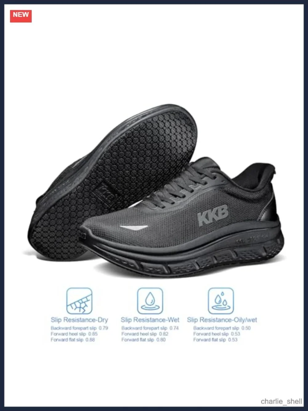 Men's Non Slip Waterproof Work Shoes Arch Support Sneakers Kitchen Chef Nurse