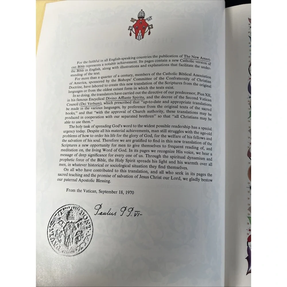 Vintage Holy Bible‎ Fireside Family Edition Catholic 1974/75 Edition