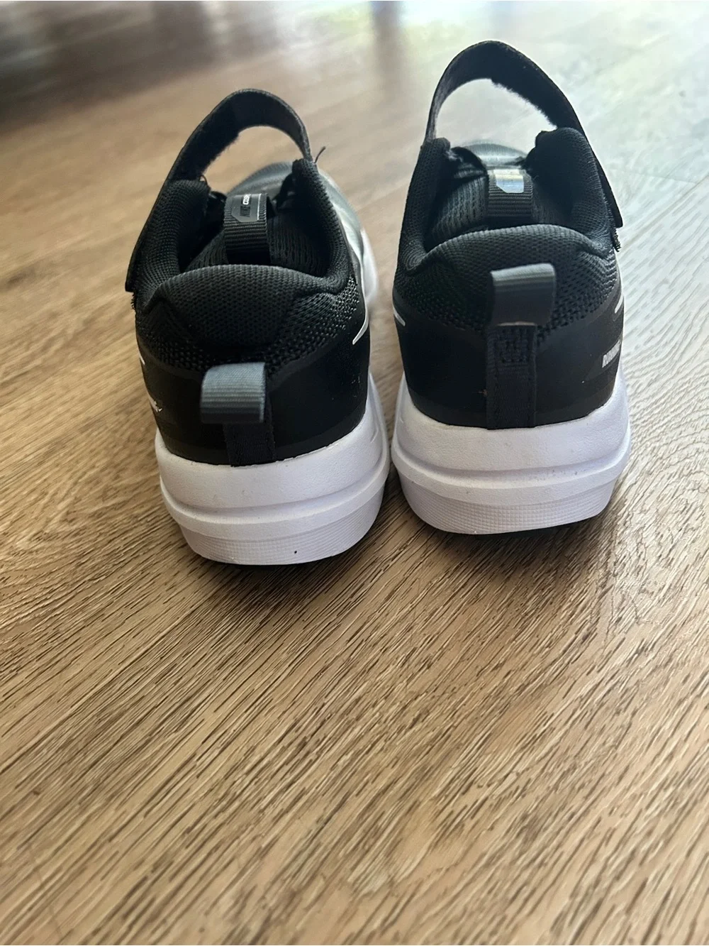 Nike Kids Black and White Velcro Sneakers