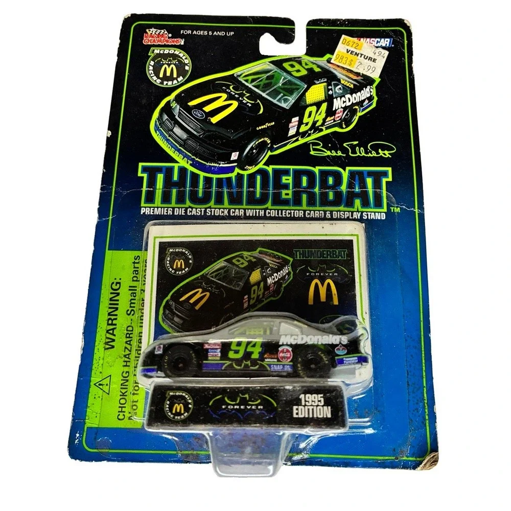 1995 Racing Champions #94 Bill Elliott Thunderbat McDonald's Batman 1:64 NASCAR