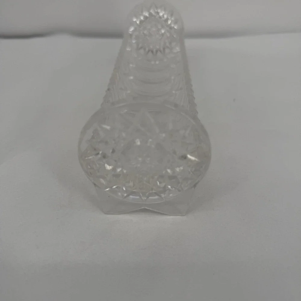 Vintage Clear Plastic Crystal Cut‎ Lucite Cracker Holder Server Tray-9