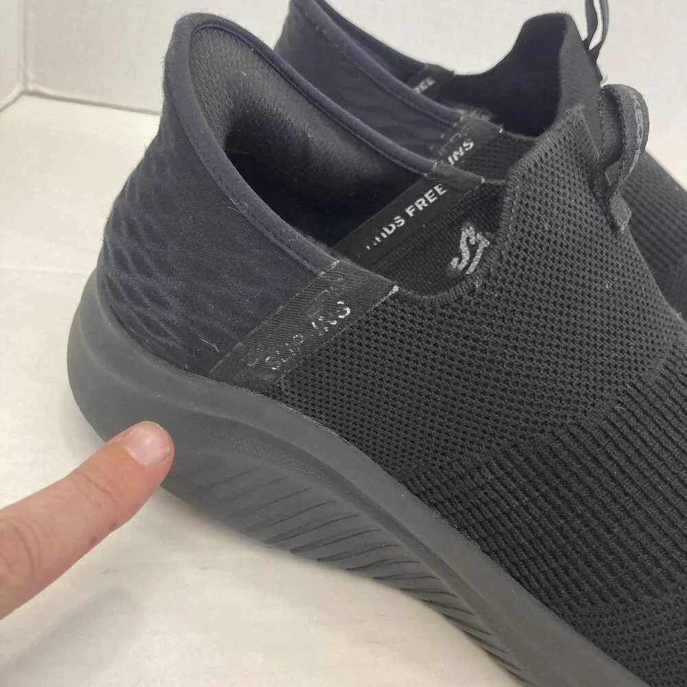 Skechers Slip-Ins Hands Free Shoes Mens Size 11 Black Mesh Sneakers SN 232450‎