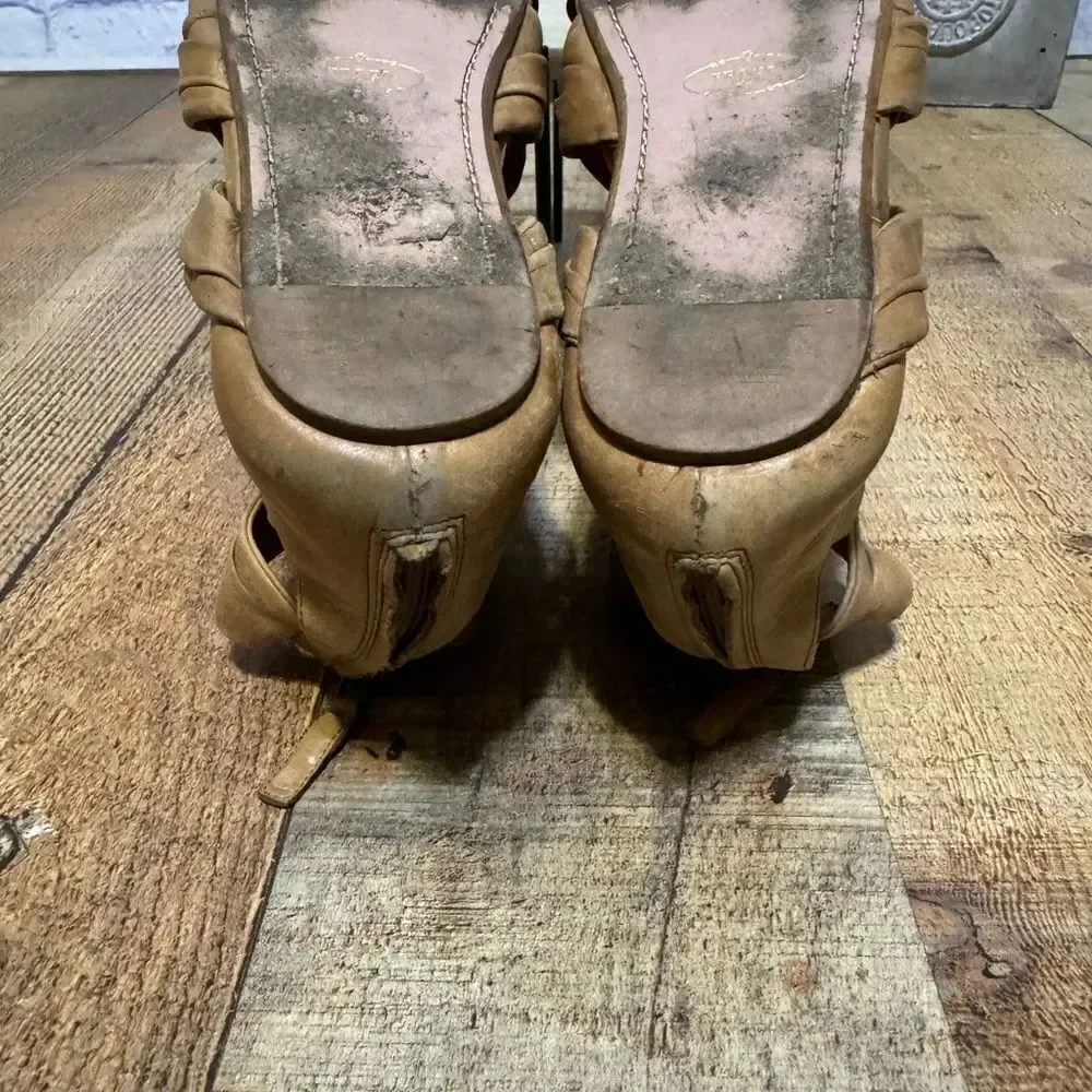 Prada tan pleated