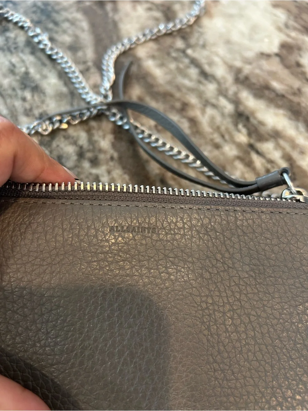 All Saints sleek pebbled