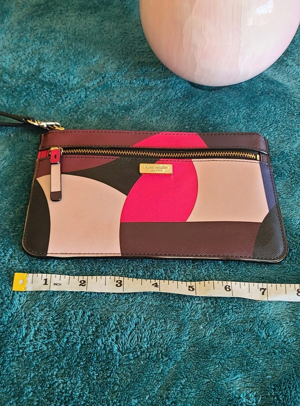 Kate Spade Pink Multi Leather Wristlet Clutch