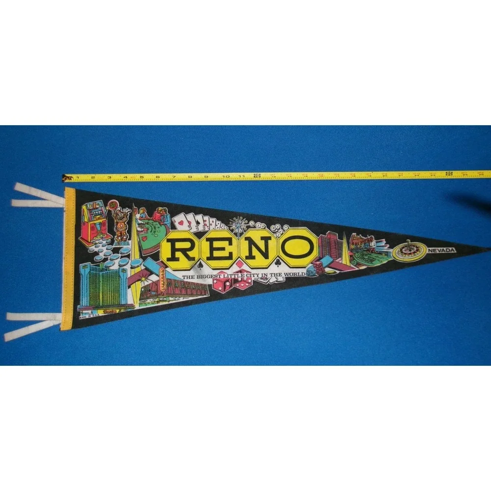Vintage Reno Nevada Felt Pennant 