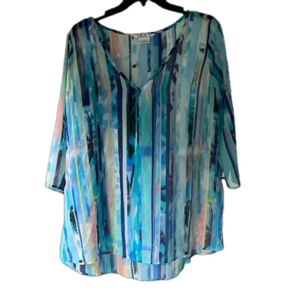 Como summer blue and white Top PL. ‎ XO1