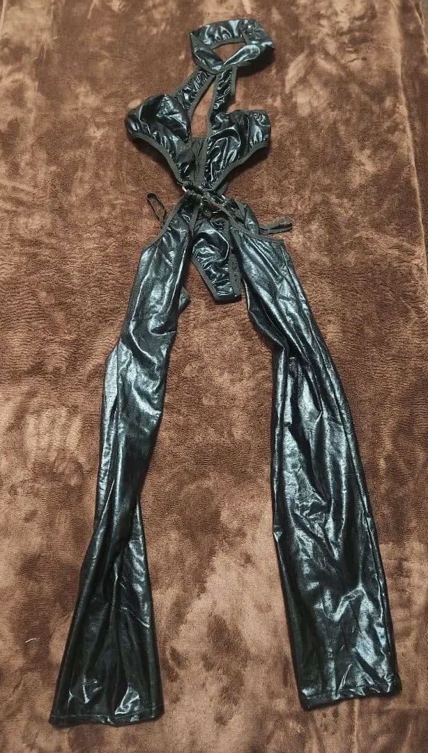 Cosplay Costume Black Synthetic & PU Leather Set