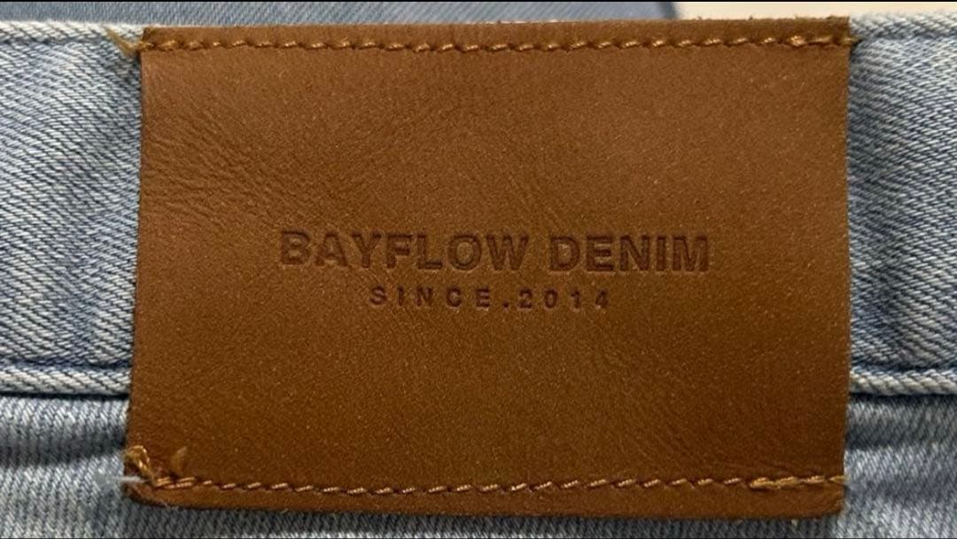 BAYFLOW Slim Skinny Denim, Distressed, Light Blue, W30