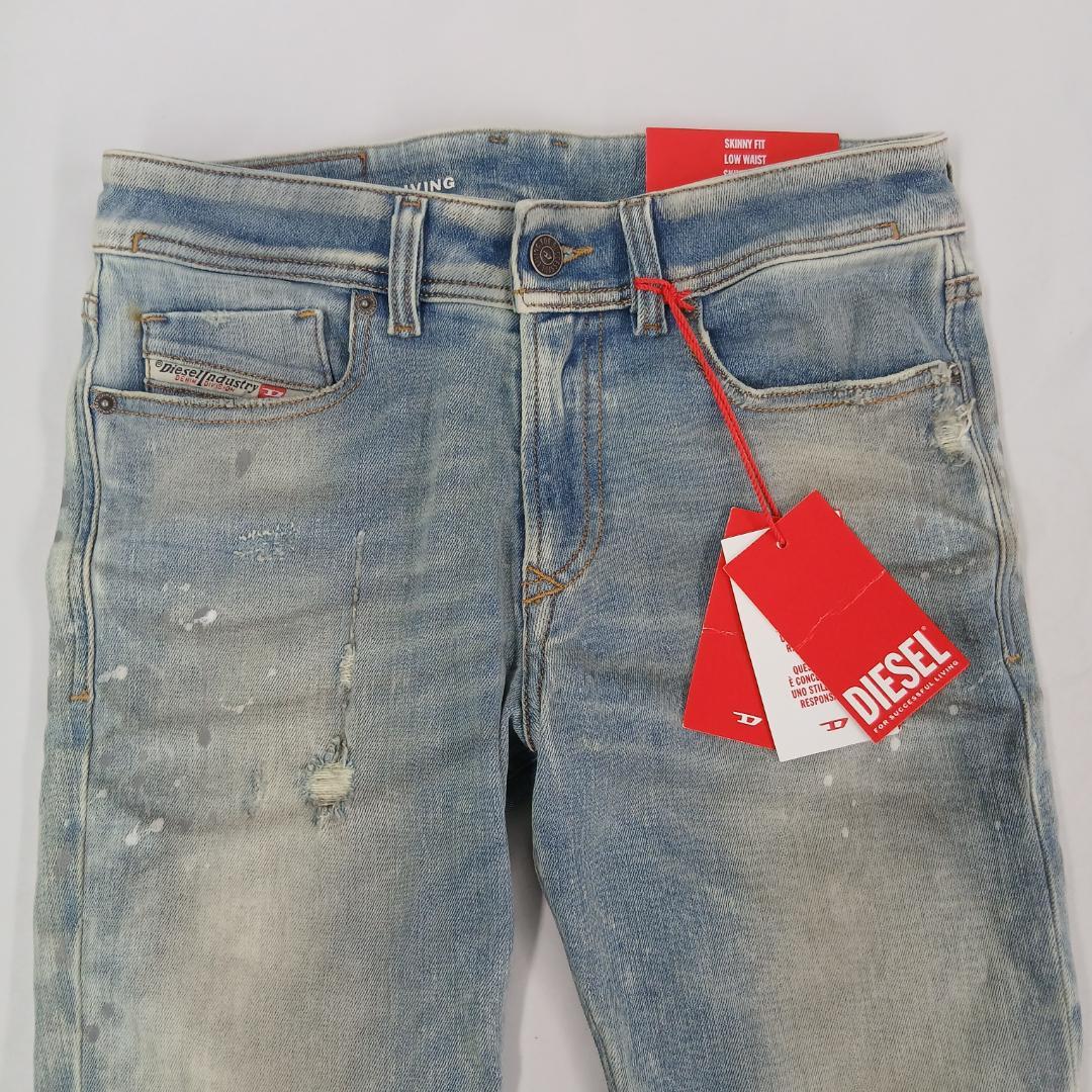 DIESEL Skinny Fit Denim Stretch Distressed Men's Jeans