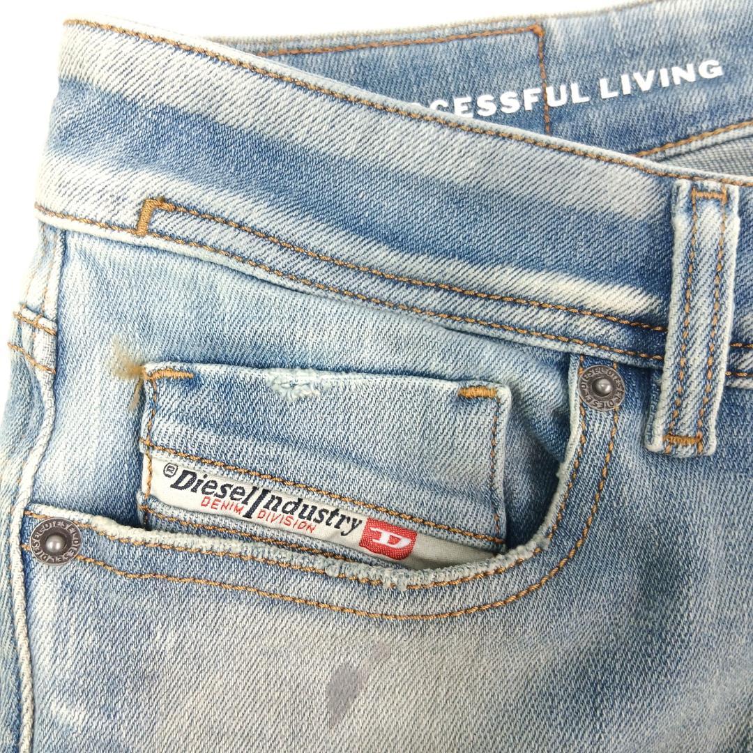 DIESEL Skinny Fit Denim Stretch Distressed Men's Jeans