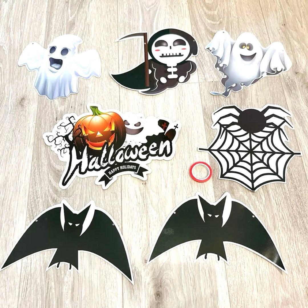 Halloween Decorations Flag Home Decor Set of 7 with String