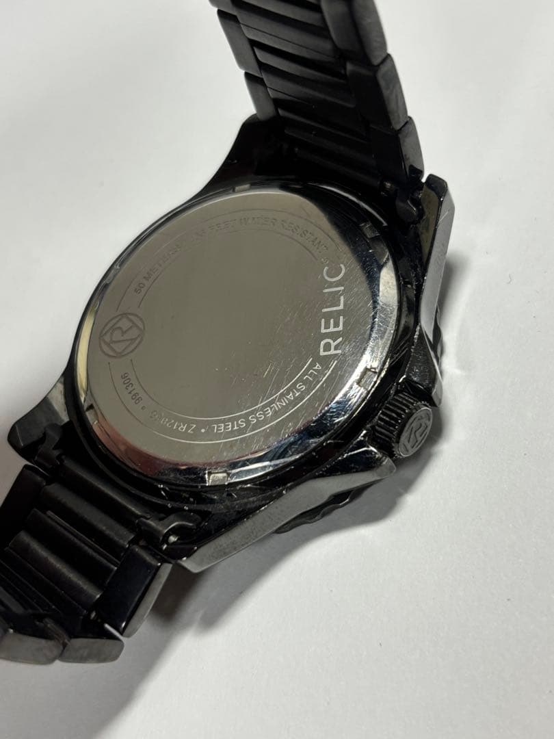 【Battery Replaced】RELIC Watch Black x Blue ZR12036 Date