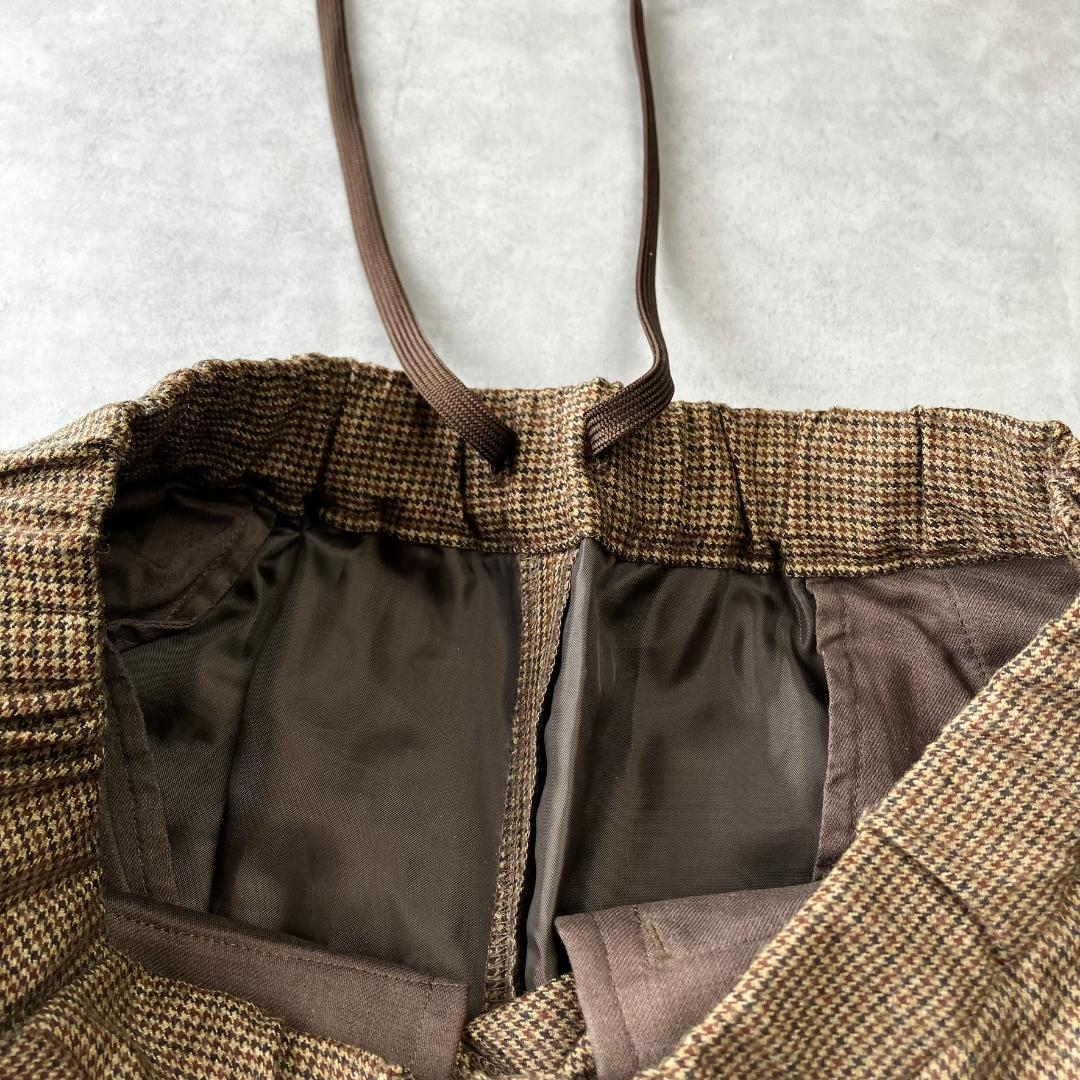 Beautiful condition Morris & Sons Gun Club Check Wide Easy Pants Wool 1031