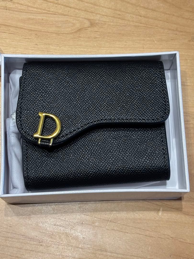 Christian Dior Black Trifold Wallet
