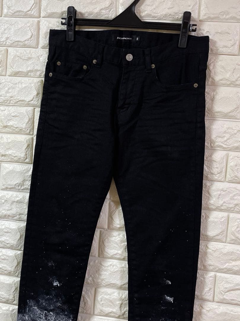JACKROSE Stretch Paint Skinny Denim - Black - Size 29 - Y2K