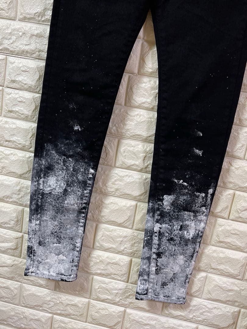 JACKROSE Stretch Paint Skinny Denim - Black - Size 29 - Y2K