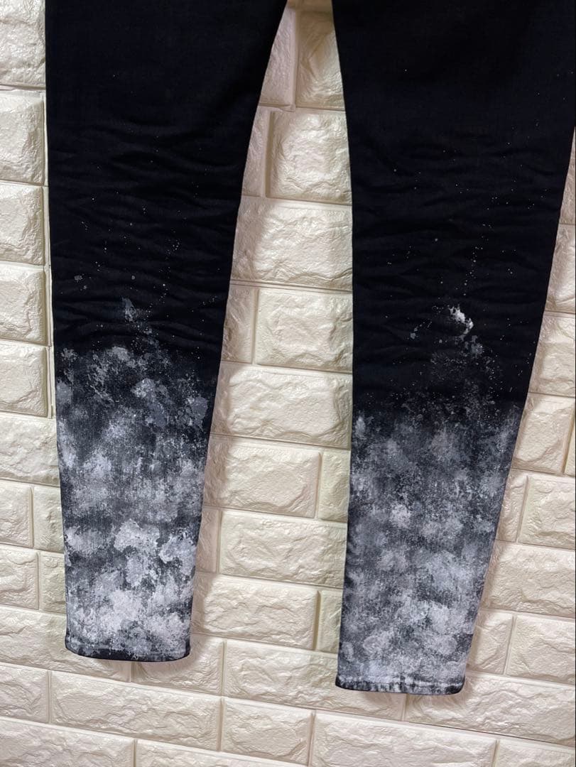 JACKROSE Stretch Paint Skinny Denim - Black - Size 29 - Y2K
